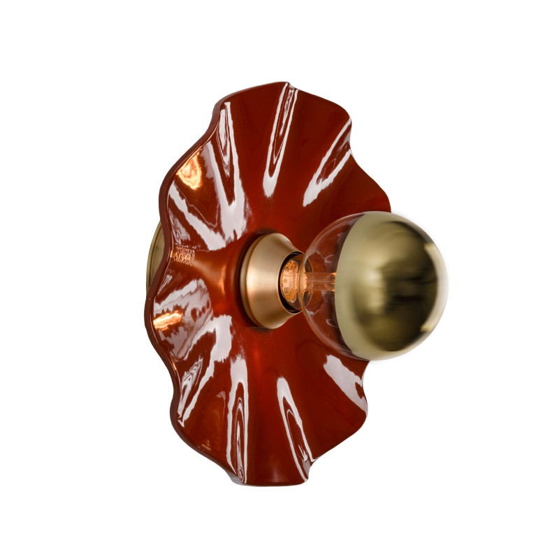 Brass ceramic wall lamp Ario-Carmine