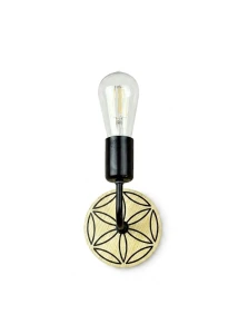 Retro Black Wall Sconce - Highland Rosette
