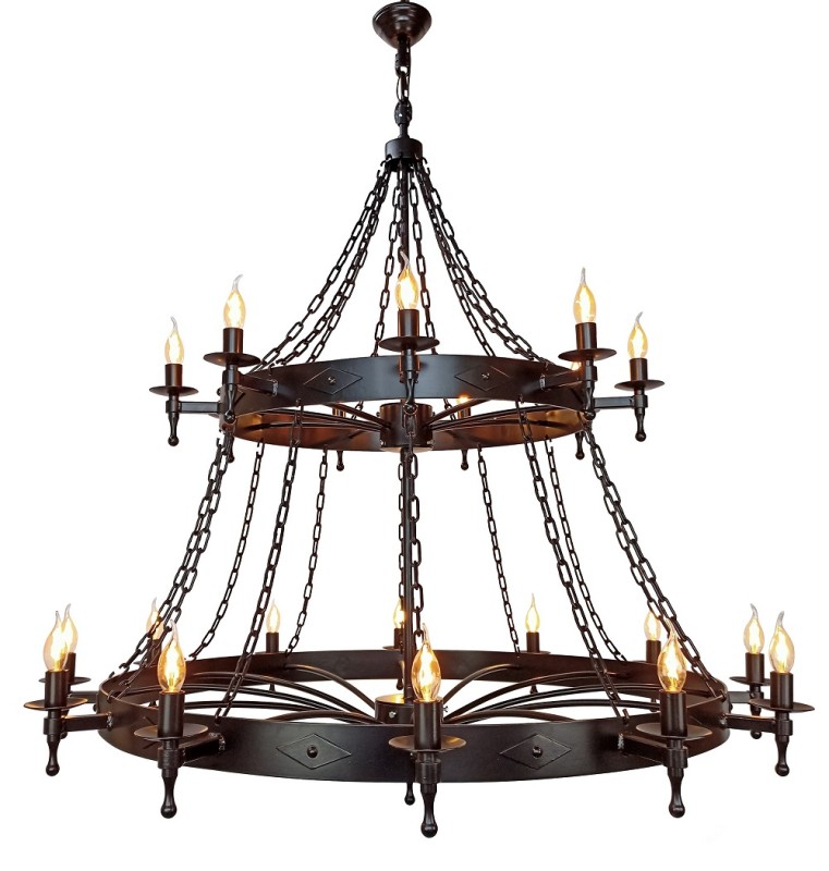 Two-Tier Metal Chandelier (70 + 110 cm) - Crafdeco
