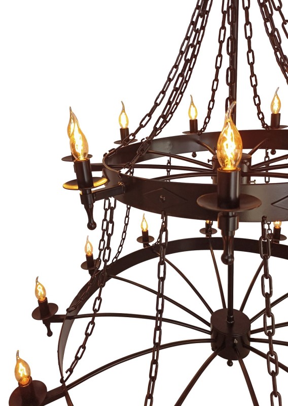 Two-Tier Metal Chandelier (70 + 110 cm) - Crafdeco
