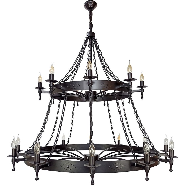 Two-Tier Metal Chandelier (70 + 110 cm) - Crafdeco
