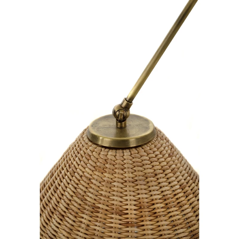 Kinkiet mosiężny wiklinowy, Crafdeco