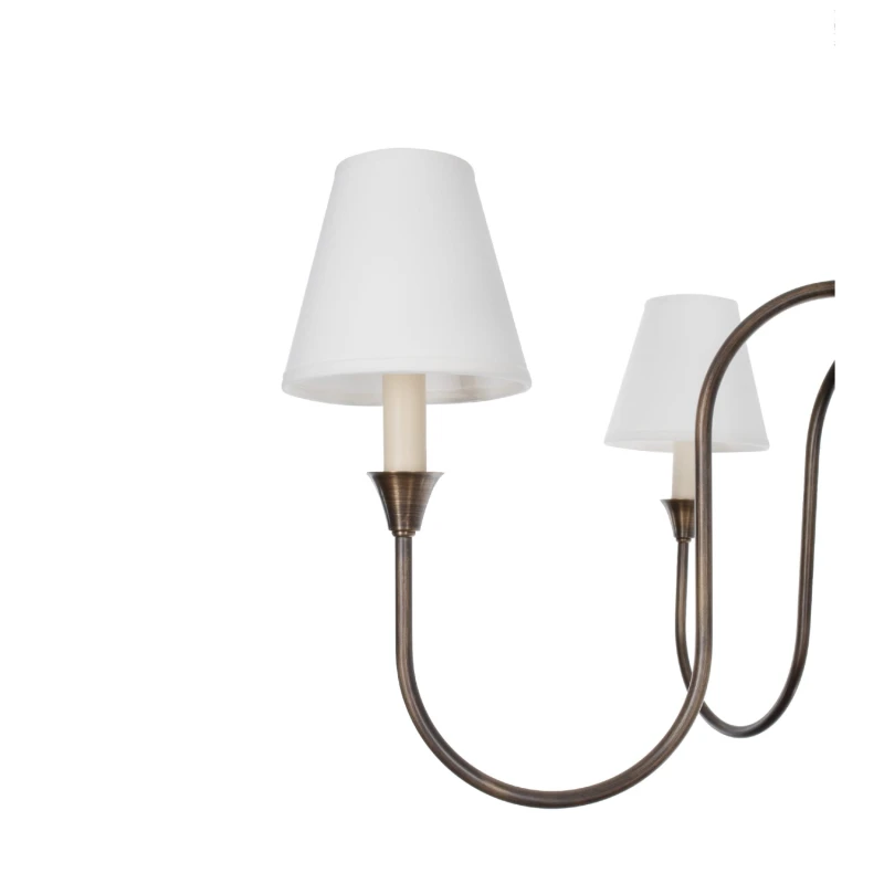 Verona Brass Lamp, white lampshade-Crafdeco.