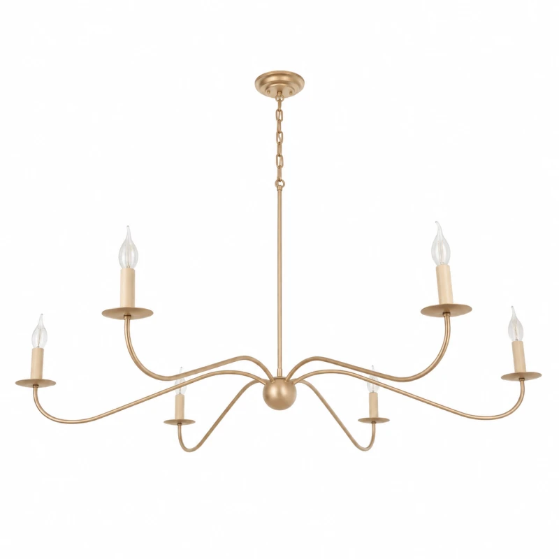 Żyrandol Elegant Złoty 120 cm- bez abażura