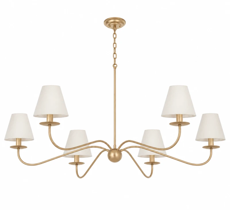 Żyrandol Elegant Złoty 120 cm - abażur biały.png