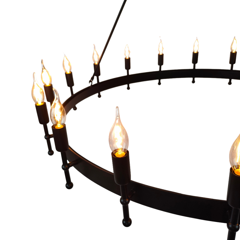 CROWN 115 18z Black Chandelier - Crafdeco