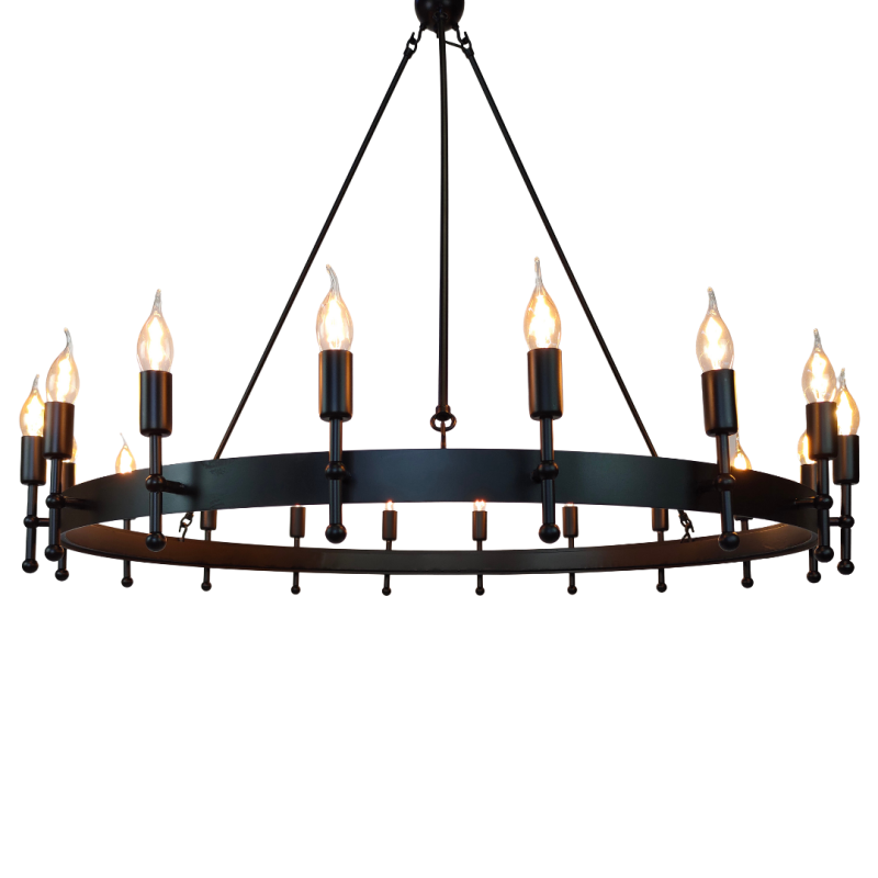 CROWN 115 18z Black Chandelier - Crafdeco