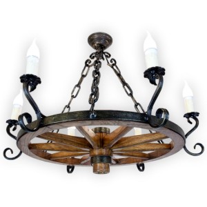 Rustic Chandelier Circle 60 6s
