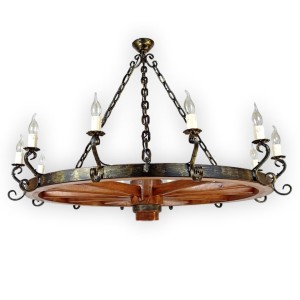 Wagon Wheel Chandelier K110 12s