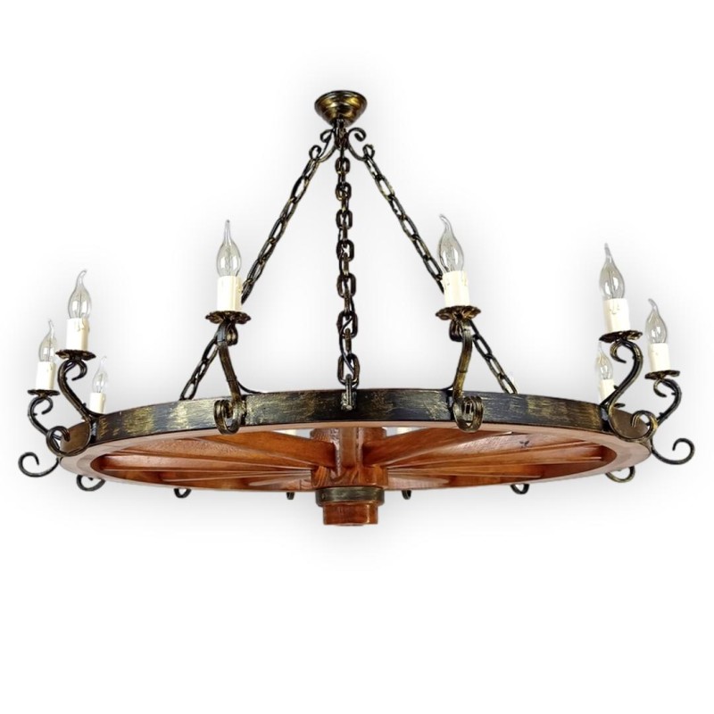 Wagon Wheel Chandelier K 110 12s- Crafdeco
