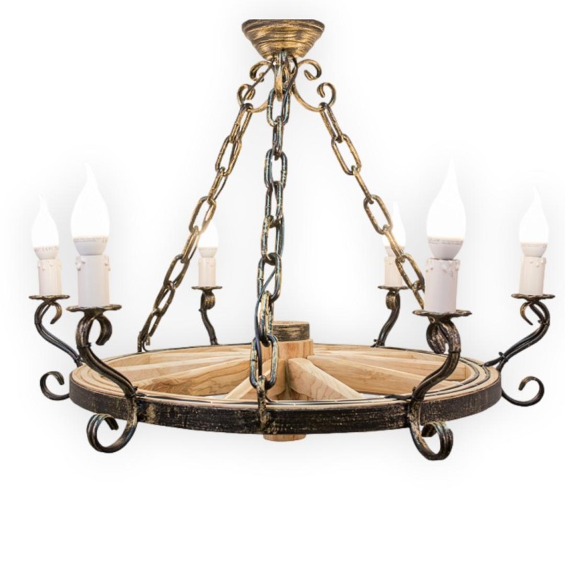 Rustic Chandelier Circle 60 6s – Clear