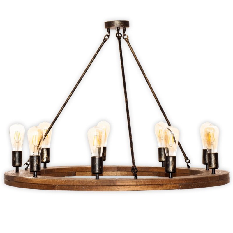 Rustic Chandelier Circle 90 9z, Crafdeco