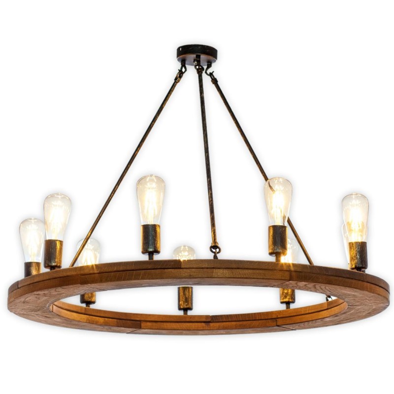 Rustic Chandelier Circle 90 9z, Crafdeco