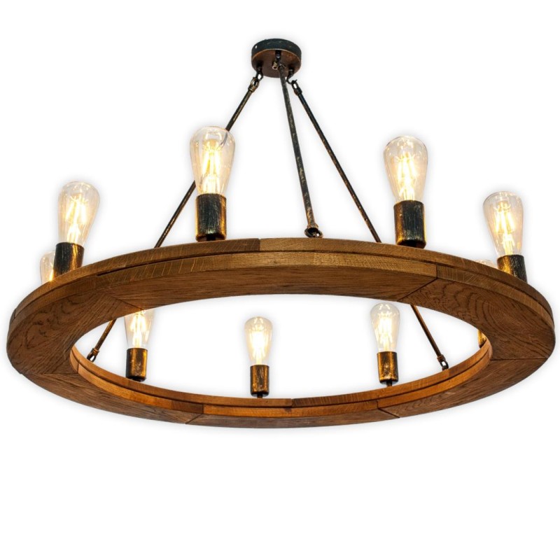 Rustic Chandelier Circle 90 9z, Crafdeco