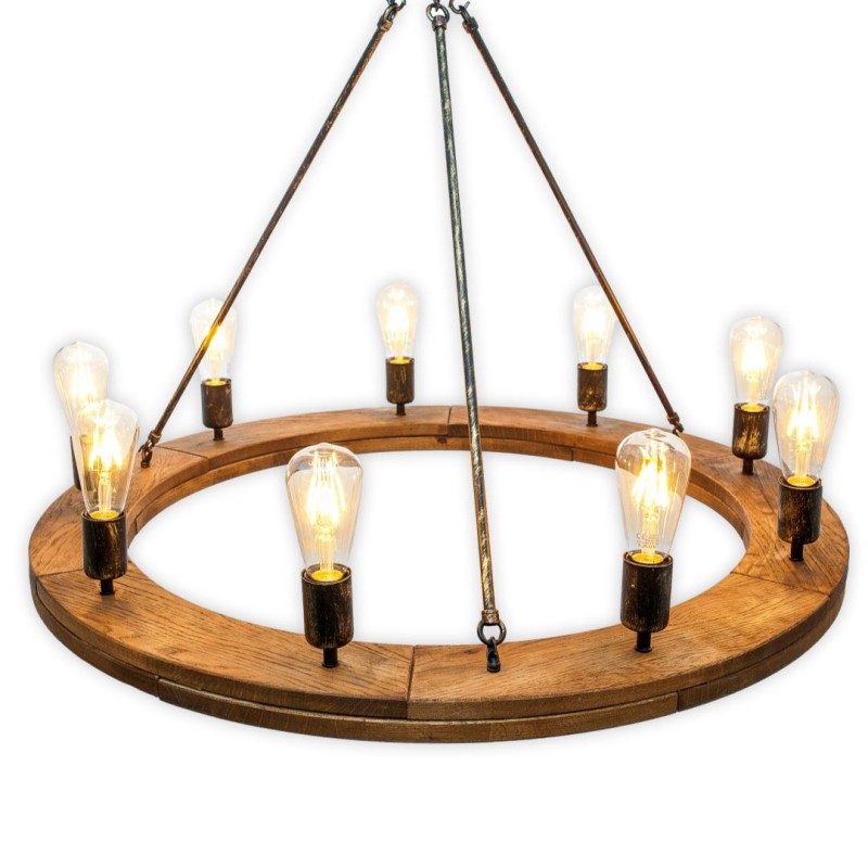 Rustic Chandelier Circle 90 9z, Crafdeco