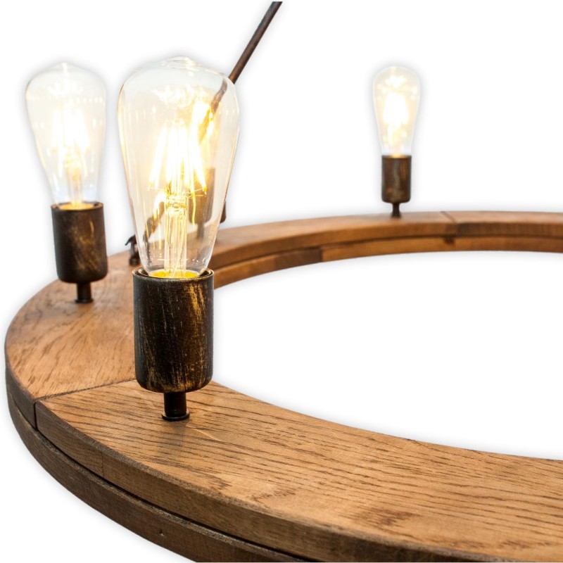 Rustic Chandelier Circle 70 6z, Crafdeco