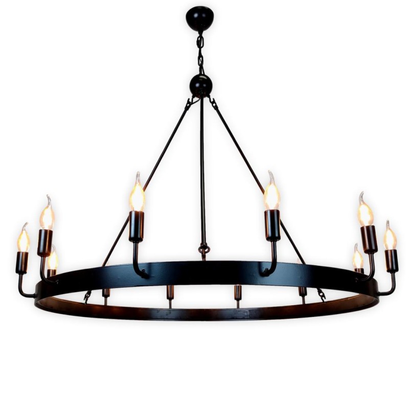 Forged Chandelier 100 12z Black- Crafdeco